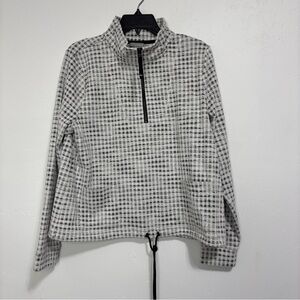 Talbots Black and White Checkered Pullover Top Size S